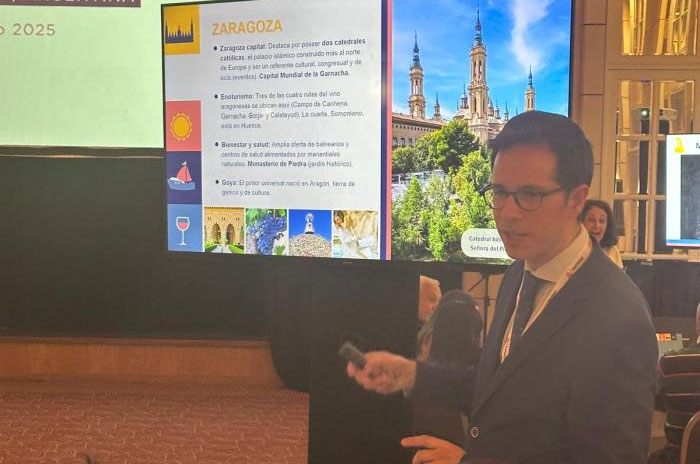 El jefe de servicio de Promoción, Ignacio Rodríguez, en Mendoza (Argentina).